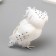 Fluffy "Filin with black spots" white 8.5x10x16.5 cm