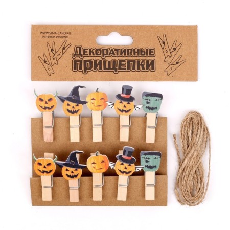 Set for photos and decor "Pokkov", in a set of clothespins 10 pcs.-2