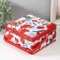 Casket for needlework "Summer flowers on white" 20x20x11 cm