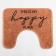 A set of bathroom rugs Ethel "Home" 2 pcs, 80x50 cm, 50x40 cm, velor