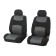 Autoshekhli universal Nova Bright, black with gray inserts, jacquard, 11 items