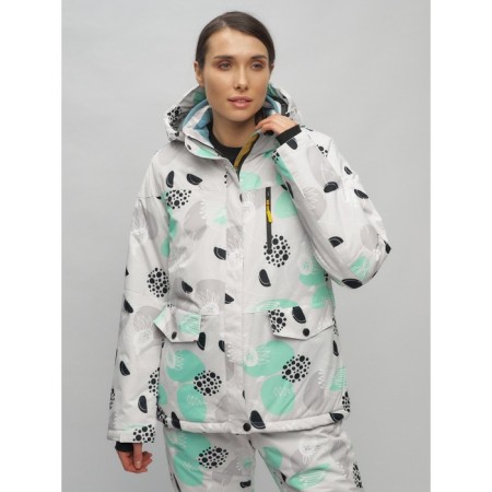 Ski suit female, size 44, gray color-30