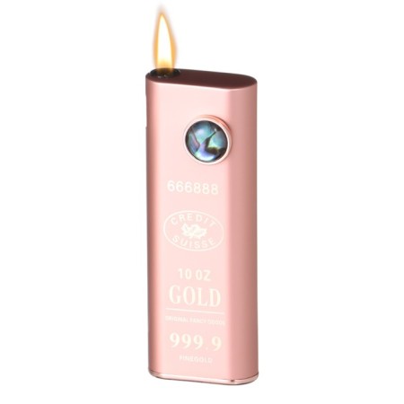 Gas lighter Gold, piezo, flame adjustment, 7.6 x 2.8 x 1.8 cm-1