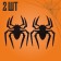 Decor "Spider" on adhesive base, set 2 pieces