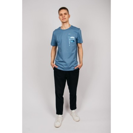 Male T -shirt, size 56, indigo color