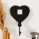 Decorative tree “Heart with leaves” Black, mirror 4.3x12.4x19 cm