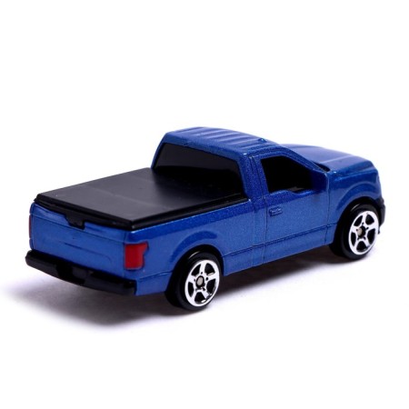 Metal machine Ford F-150, 1:64, blue color-2