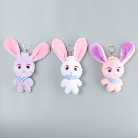 Soft toy "Zitsa Ushastika" on a key fob, 12 cm, color mix