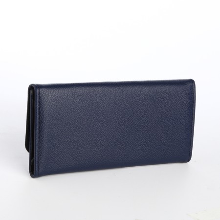 Women's wallet on magnet, blue color-1