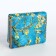 Women's wallet on the button, green color
