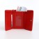 Women's wallet on the button, red color