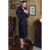 Terrious dressing gown, size 62, dark blue color, Makra