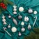 Set of jewelry plastic 40 pcs "Winter Joy" silver-white