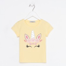 T -shirt for girls, yellow color, height 98