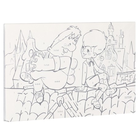 Picture on numbers for children, 20x30 cm, baby and Carlson-8