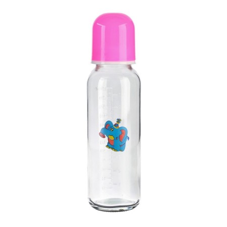 A bottle for feeding, classic throat, glass, medium stream, 240 ml., Mix color-7