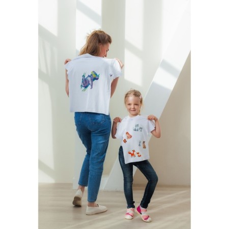 Thermalrotransfer "Mom with kids", 19.5 × 21 cm, 4 design-7