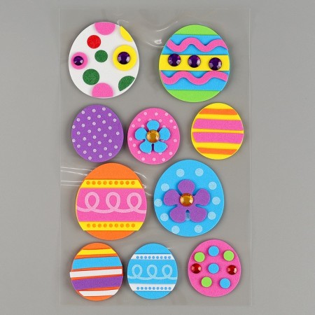 A set of stickers from EVA "Easter eggs", 10 pcs.