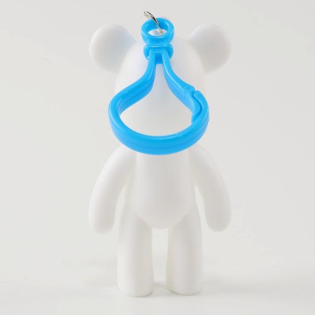 Diamond keychain "Bear", white color, with your own hands-6