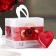 Set of candles in the sleeve "Heart", 12 pcs, ruby ​​metallic