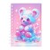 Notebook Gift Book on the comb 80l, line, color block, PVC cover 3D Bear (17.6x13.5cm) 105
