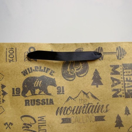 Package Gift Crafts Vertical, Packaging, "For Real Man", L 31 x 40 x 11.5 cm-2