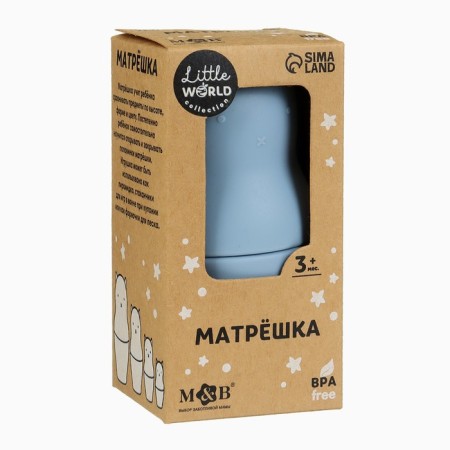 Developing toy "Mishka-Matryoshka", food silicone, Mum & Baby-7