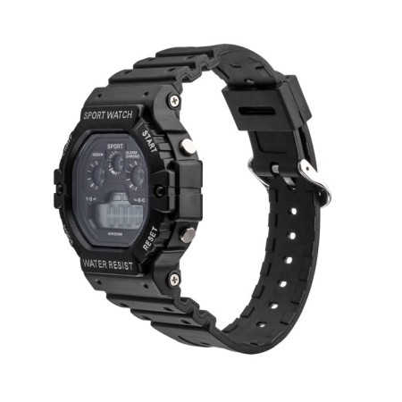 Electronic watches, alarm clock, 3 atm, d-4.6 cm, black-1