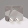 Earrings with pearls "Bride" bead d = 1 cap, white color