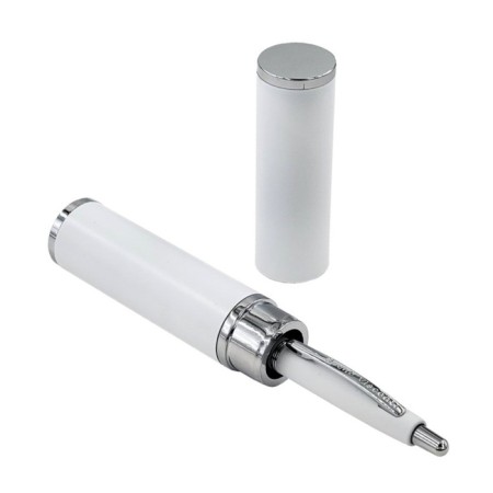 Automatic ball handle, 1.0 mm, BrunovisConti San Remo, blue rod, white metal case Soft Touch, in a tube