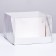 Confectionery box with a plastic lid, white 20.5 x 20.5 x 14 cm