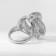 Ring Metal "Trend" triple circle, color silver, size 16