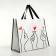 Household bag without fastening, white color