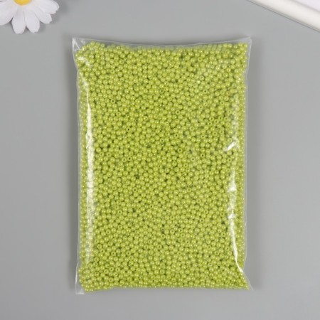 Set of beads "Pearls" d 4 mm, 250 gr, light green-2