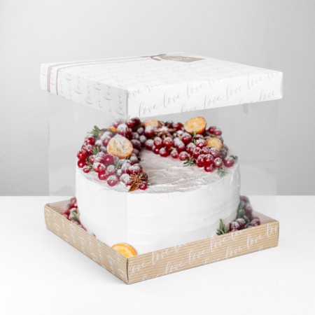 Cake box, confectionery packaging, “you”, 30 x 30 cm-6