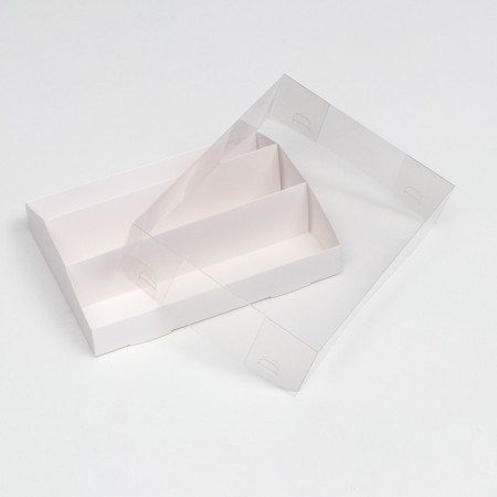 Box for Makarun, with a lodge, white 21 x 16.5 x 5.5 cm-2