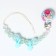 Holder for the nipple - dummy "beads", turquoise color
