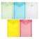 A set of 5 pieces, a button folder, A6, 180 microns, vertical, tinted, 5 colors