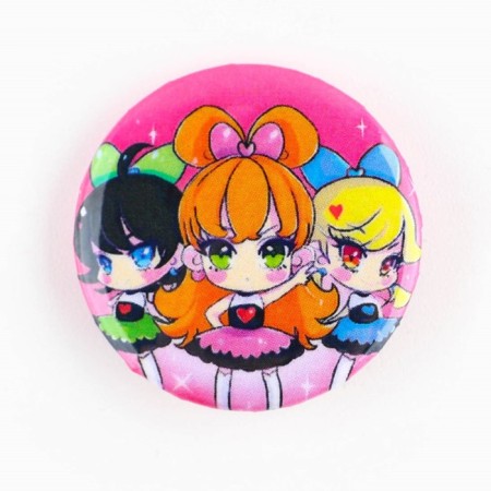 Metal icon, sunset "anime for children", d = 2.5 cm, mix-4