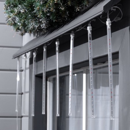 Garland "icicles" 2.5 × 0.3 m, IP65, transparent thread, 192 LED, glow of multi with a drain effect, 12 V-1