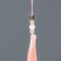 Textile suspension, metal "Butterfly" peach 1x1.2x16.5 cm