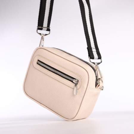 Women's bag over the shoulder, Textura, small size, beige color-4