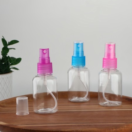 A bottle for storage, with a spray, 50 ml, color mix/transparent-3