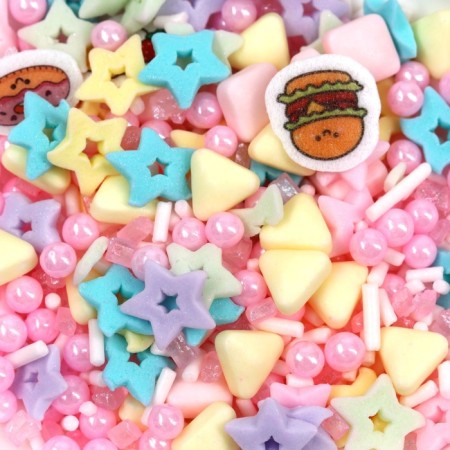 Sprinking confectionery Figure Easter: pink, yellow, blue, 25 g.-2