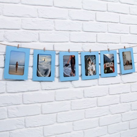 Girland for photos with clothespins "Blue", 6 pcs.-3