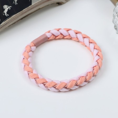 Hair elastic band "Mahrushka Elite" weaving bright braid volume, 5 cm, mix
