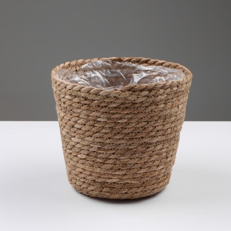 Kashpo wicker "safari", 21.5x21.5x18.8 cm, natural-1