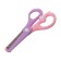 Plastic scissors 13 cm, latch, with metal blades and rounded ends, safe, mix