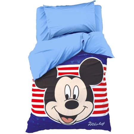 Bed linen 1.5 joint venture "Mickey Mouse" 143x215 cm, 150x214 cm, 50x70 cm -1 pcs., Poplin 125 g/m2