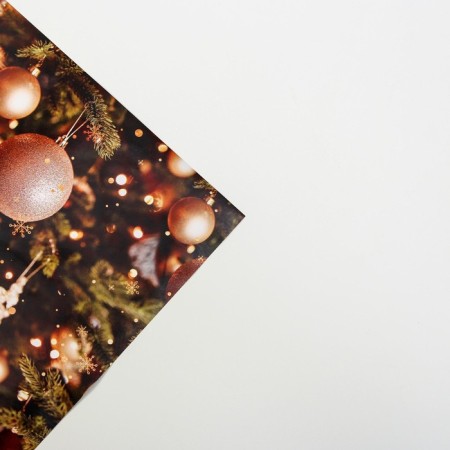 Glossy packaging paper "Balls on the Christmas tree", 70 x 100 cm, New Year-4